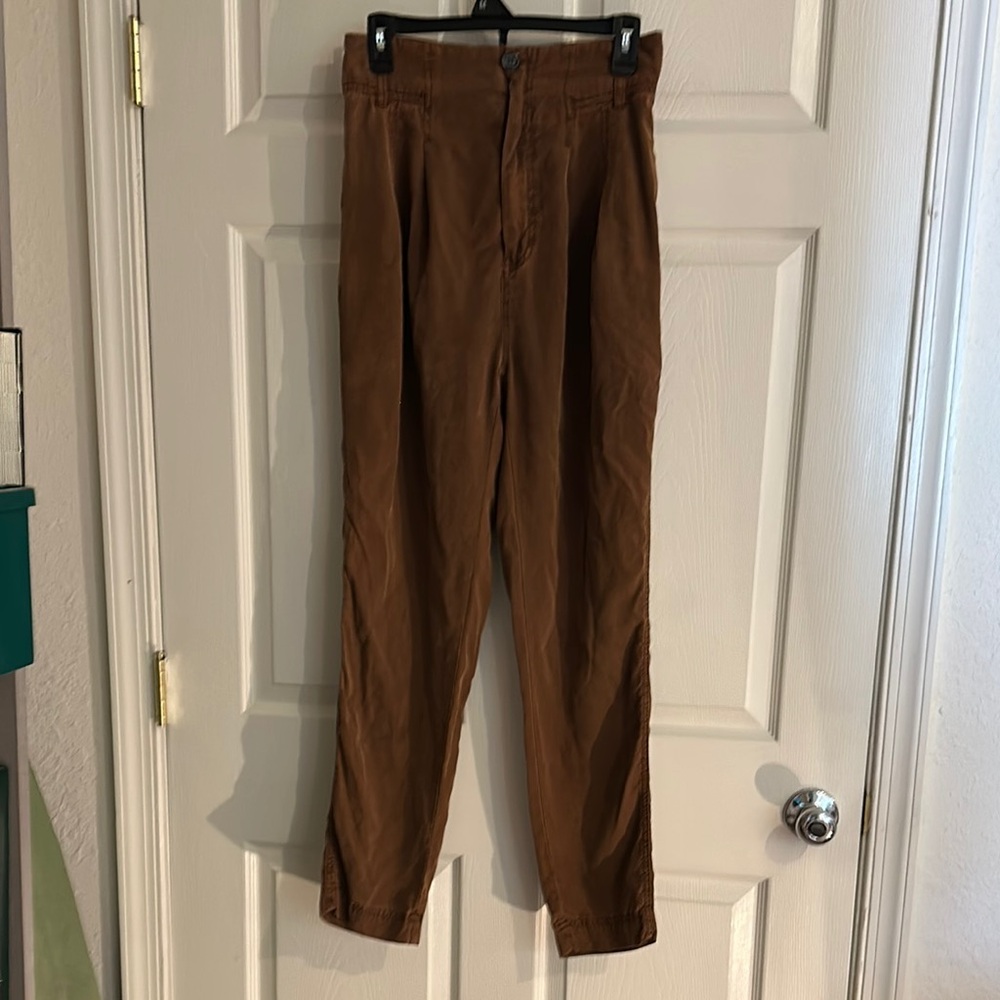 Free People Brown Tailored Trousers High-Waisted